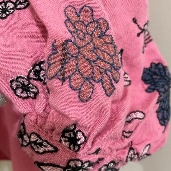 Zara Embroidered Tie-front Top, Size Small - Picture 12 of 16